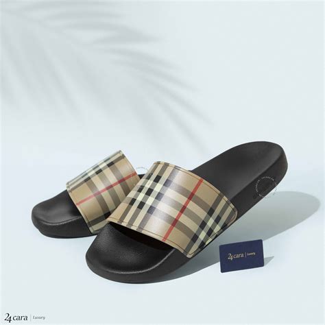 burberry slides - black|burberry vintage check slides.